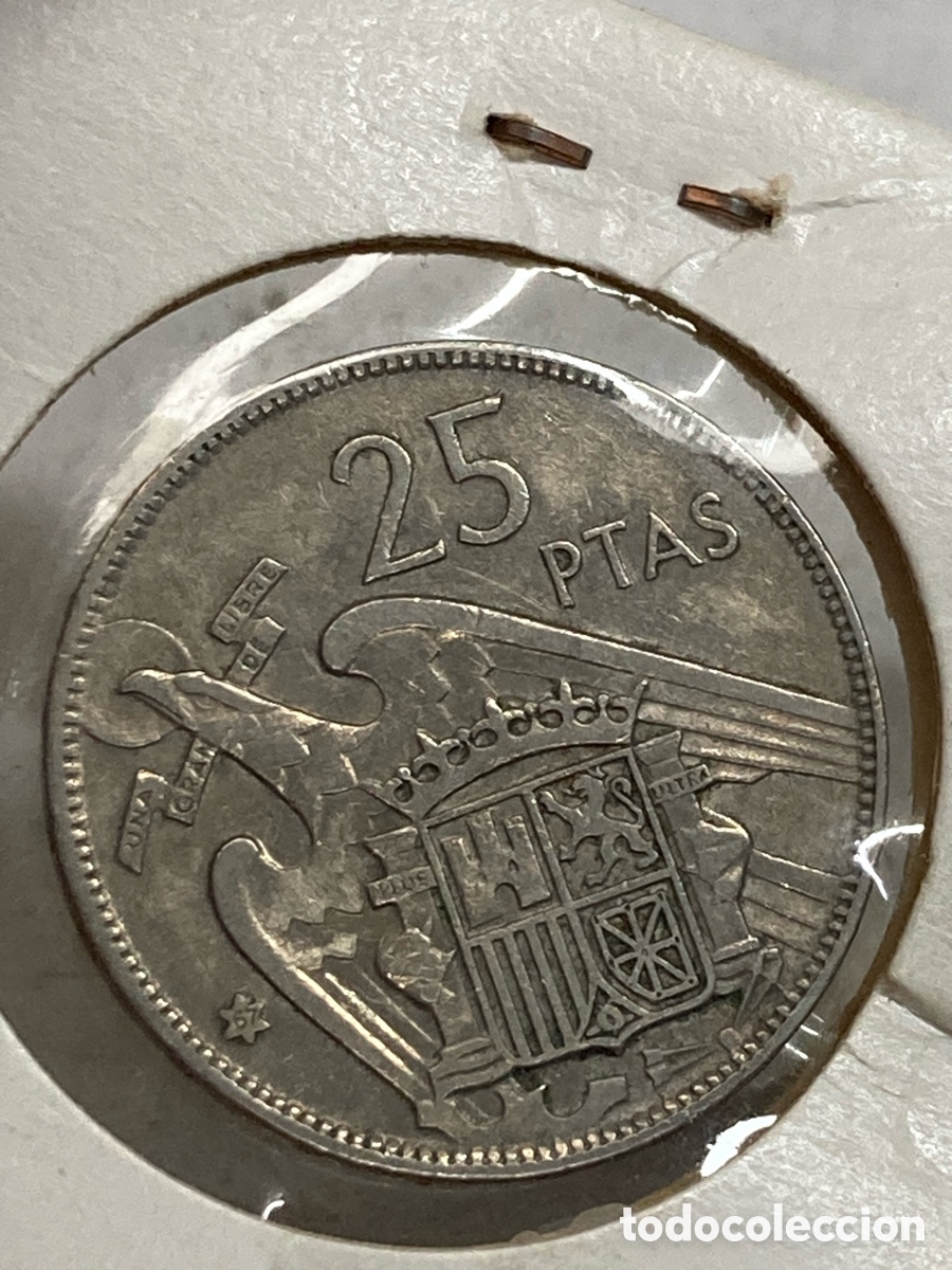Monedas Franco: Moneda 25 pesetas 1957 E67 /X20 - Foto 1