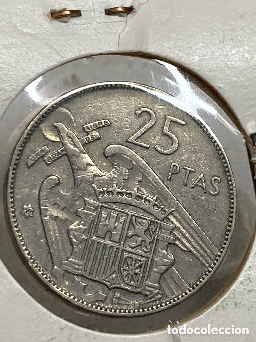 Monedas Franco: Moneda de 25 pesetas 1957 E59 /X1 - Foto 1