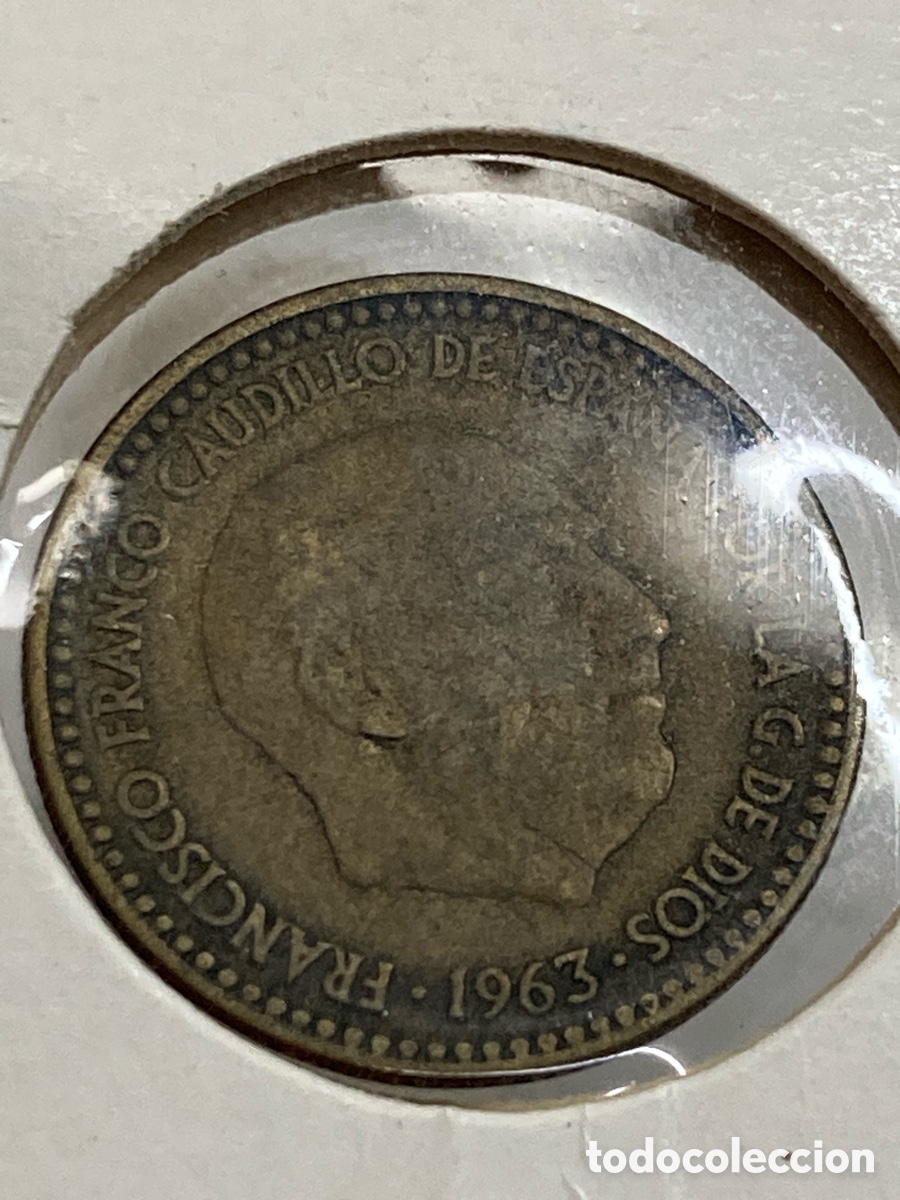 Monedas Franco: Moneda de 1 peseta 1963 E66 /M1 - Foto 2