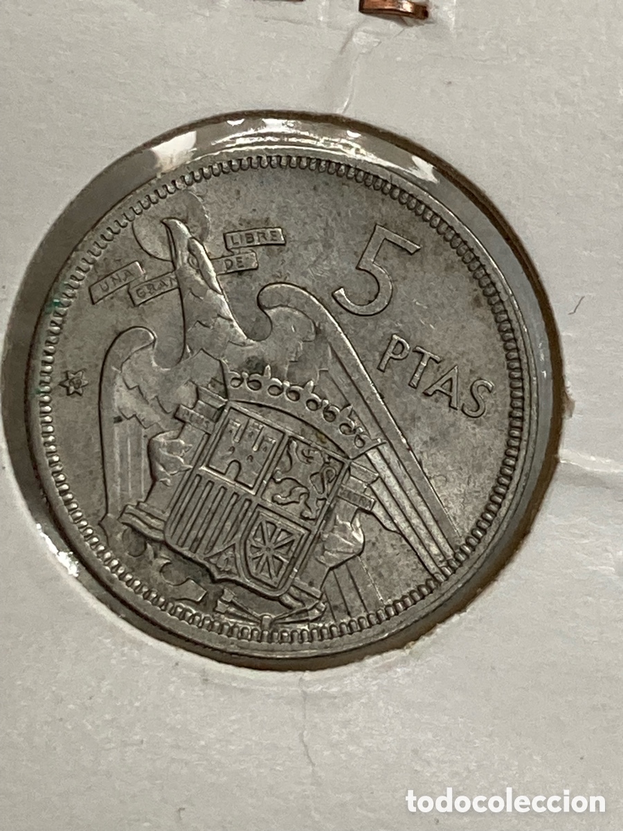 Monedas Franco: Moneda 5 pesetas 1957 E68 /M4 - Foto 1