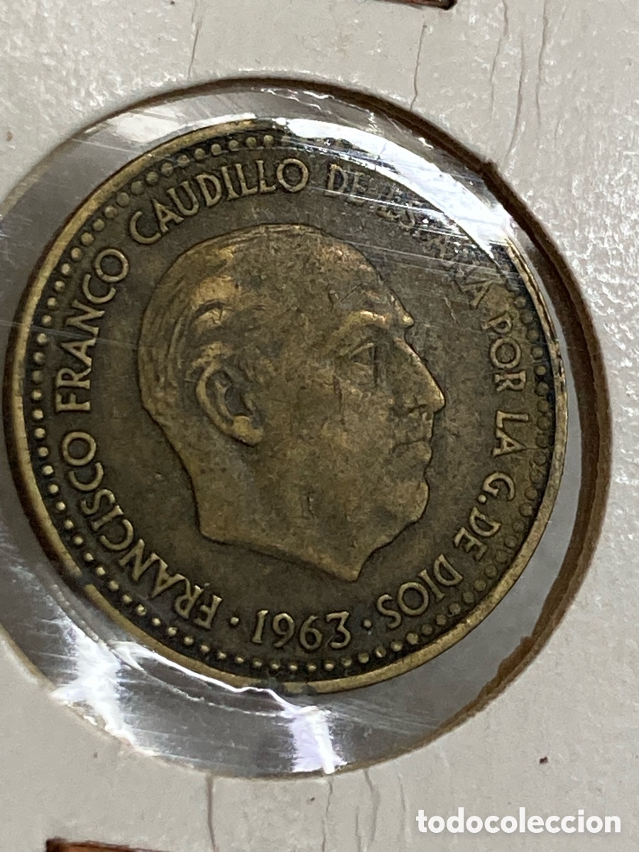 Monedas Franco: Moneda 1 peseta 1963 E64 /M6 - Foto 2