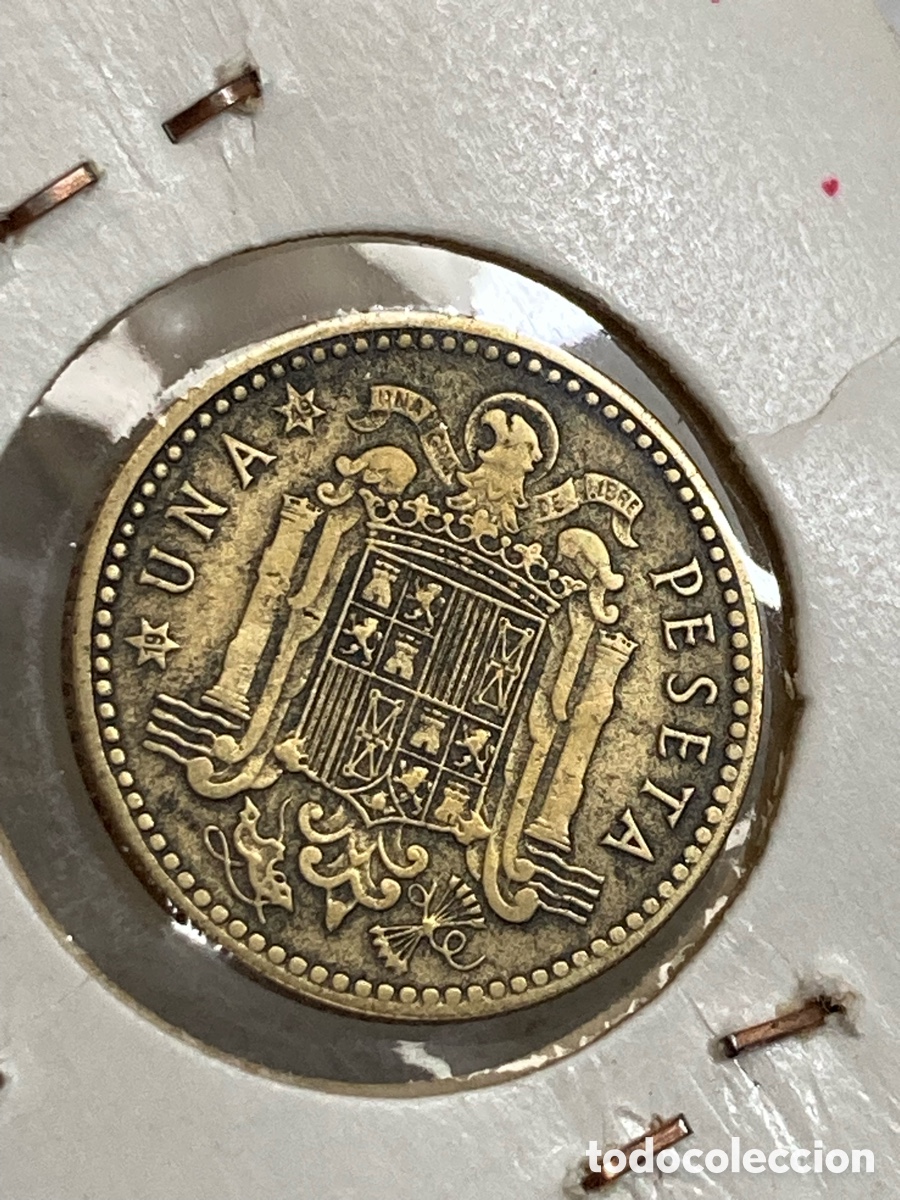 Monedas Franco: Moneda 1 peseta 1947 E49 /M10 - Foto 2