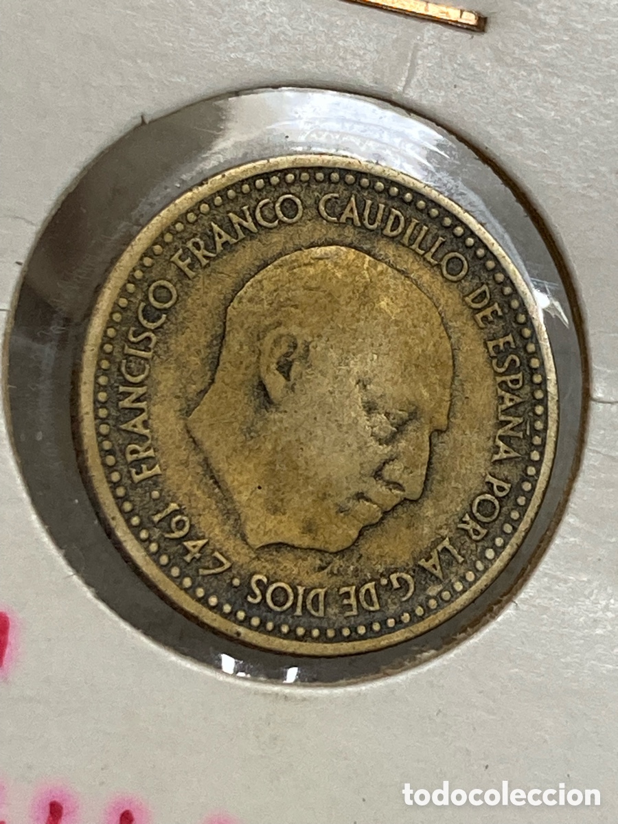 Monedas Franco: Moneda 1 peseta 1947 E49 /M10 - Foto 1