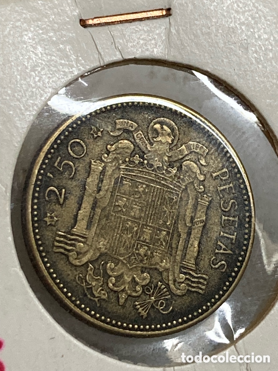 Monedas Franco: Moneda 2,5 pesetas 1953 E54 /M17 - Foto 2