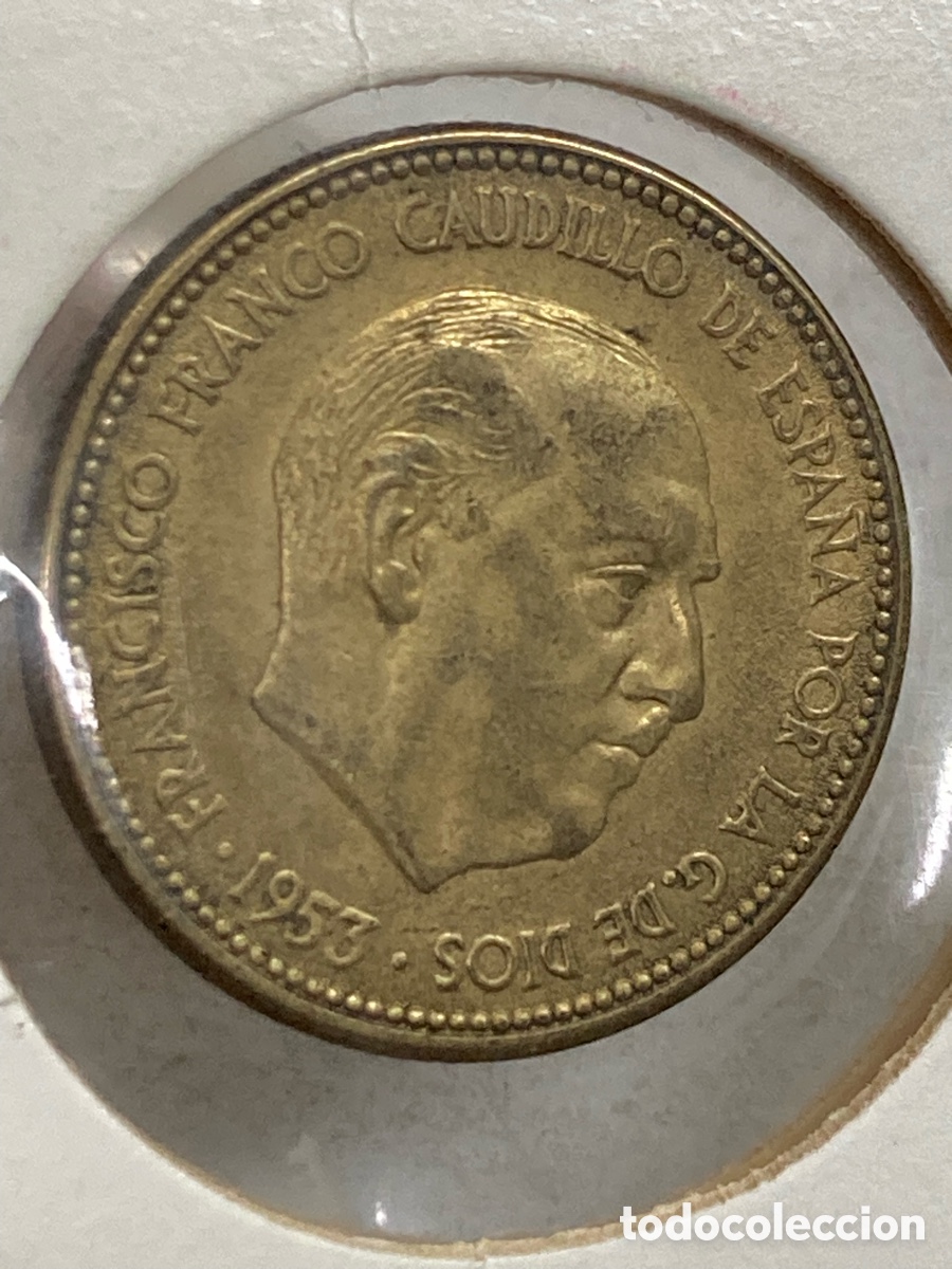 Monedas Franco: Moneda 2,5 pesetas 1953 E56 /M21 - Foto 2
