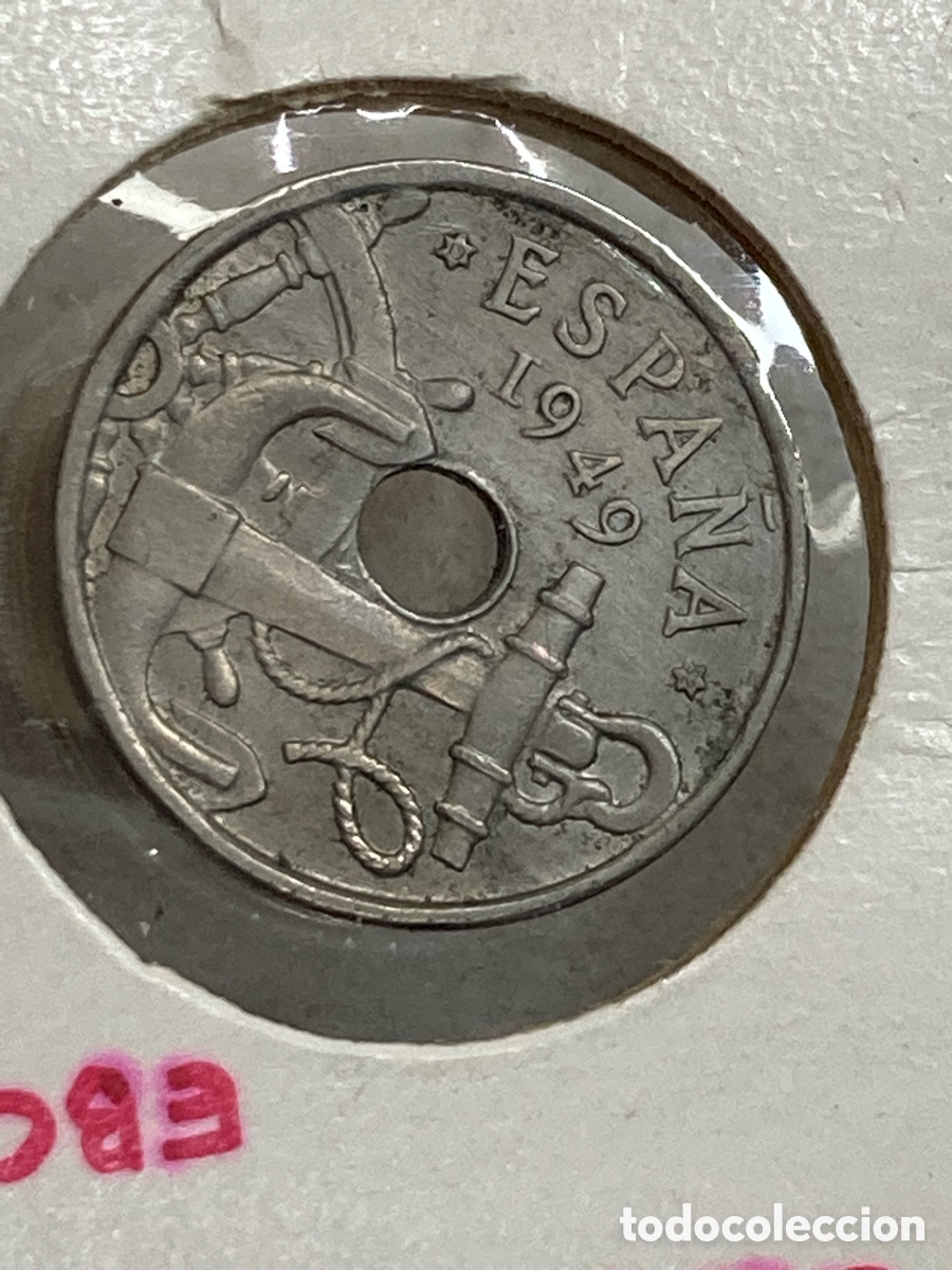 Monedas Franco: Moneda de 50 c&eacute;ntimos 1949 E52 /M55 - Foto 1