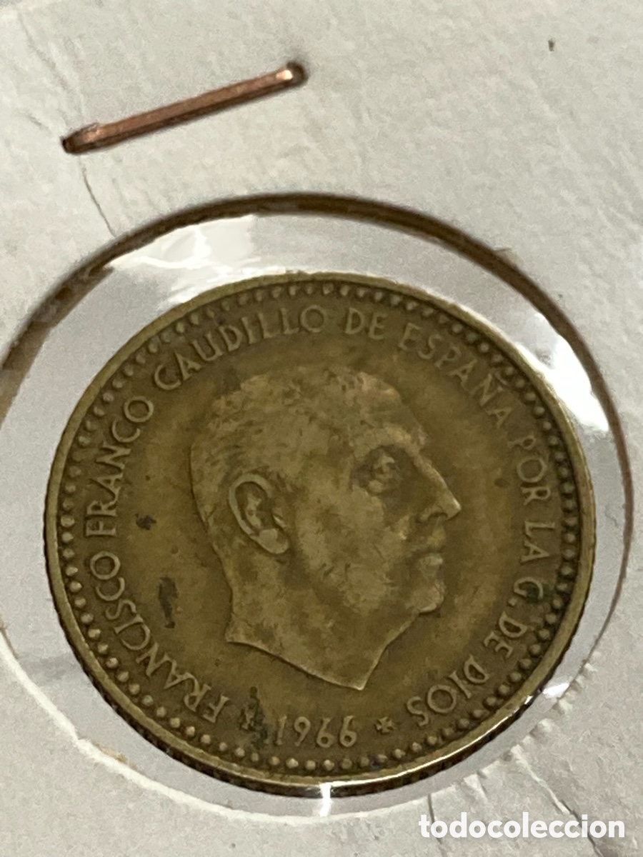 Monedas Franco: Moneda 1 peseta 1966 E70 /M55 - Foto 1