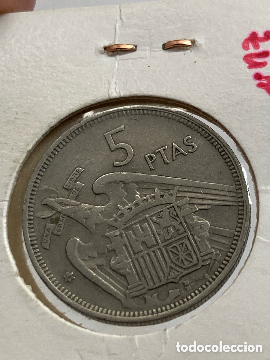 Monedas Franco: Moneda 5 pesetas 1957 E58 /M20 - Foto 2