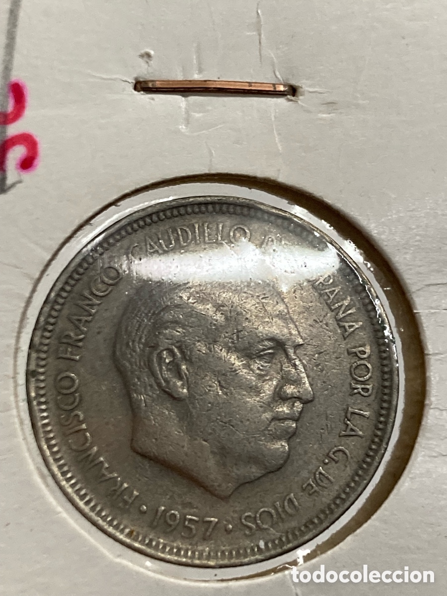 Monedas Franco: Moneda 5 pesetas 1957 E58 /M20 - Foto 1
