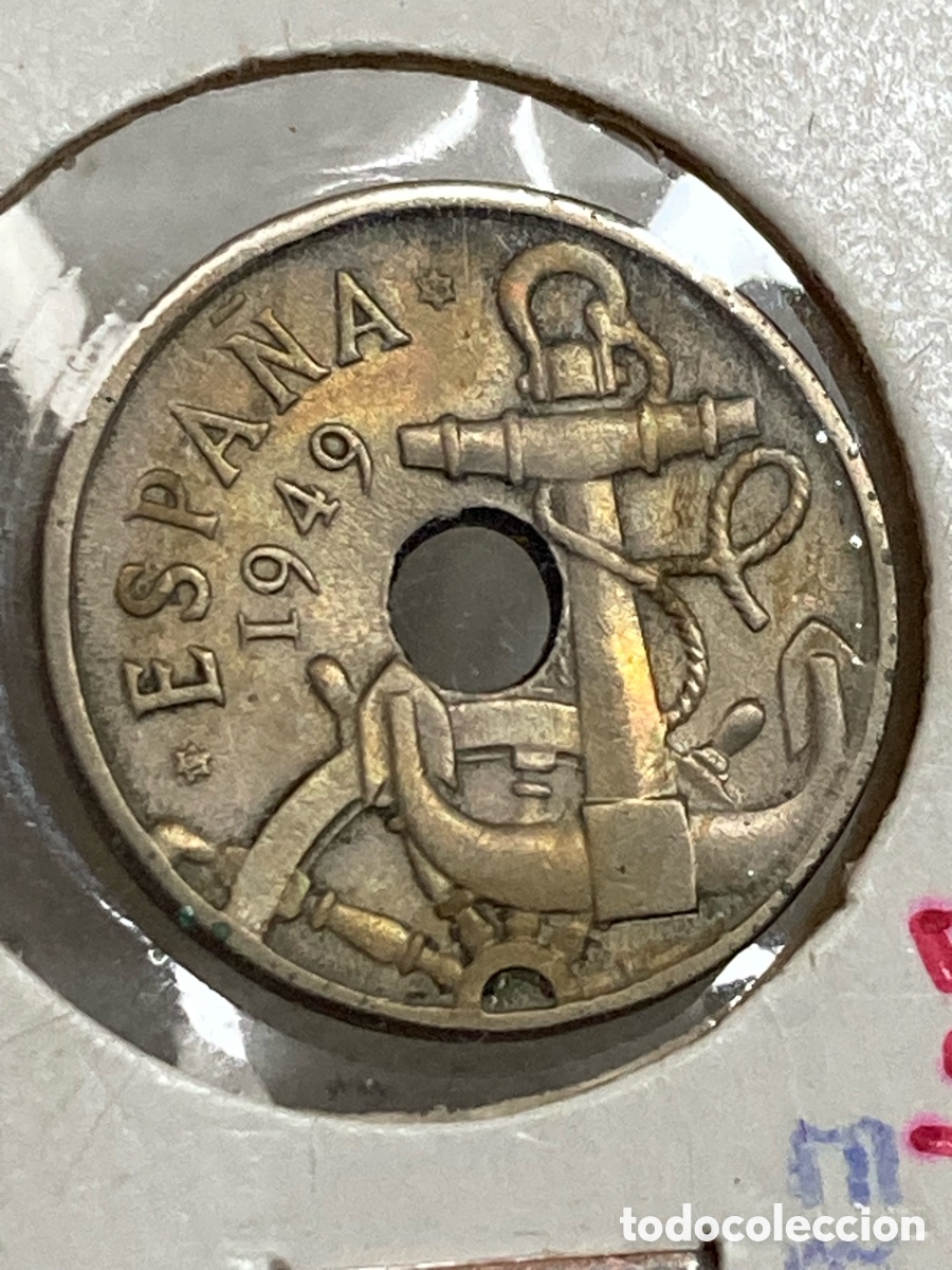 Monedas Franco: Moneda 50 c&eacute;ntimos 1949 E56 /M18 - Foto 2