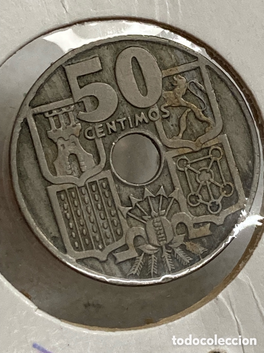 Monedas Franco: Moneda 50 c&eacute;ntimos 1949 E56 /M18 - Foto 1