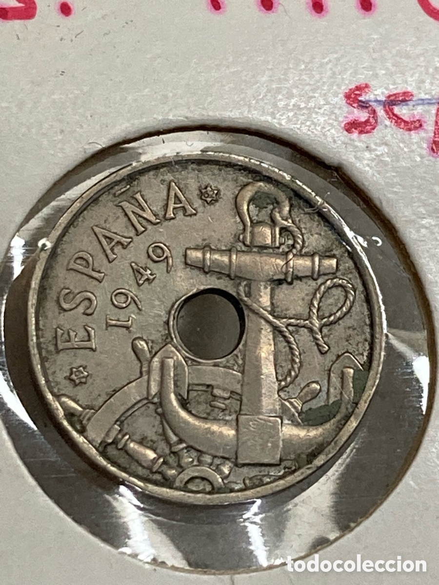 Monedas Franco: Moneda 50 c&eacute;ntimos 1949 E62 /M54 - Foto 2
