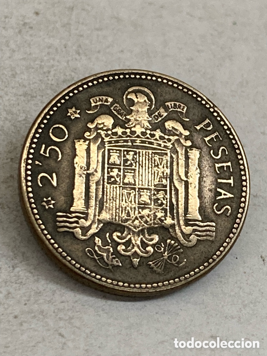 Monedas Franco: Moneda 2,5pesetas 1953 E53 V41 - Foto 2
