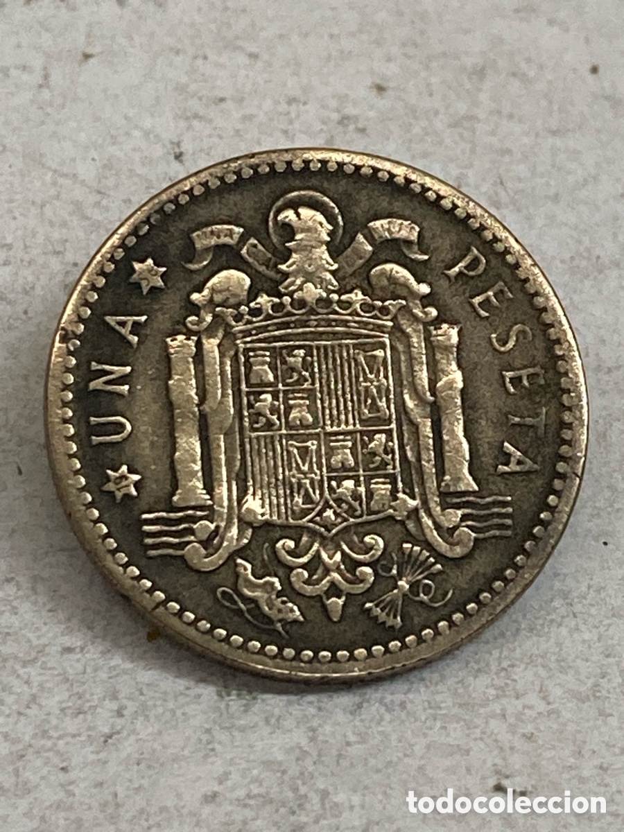 Monedas Franco: Moneda 1 peseta 1953 E58 V41 - Foto 2