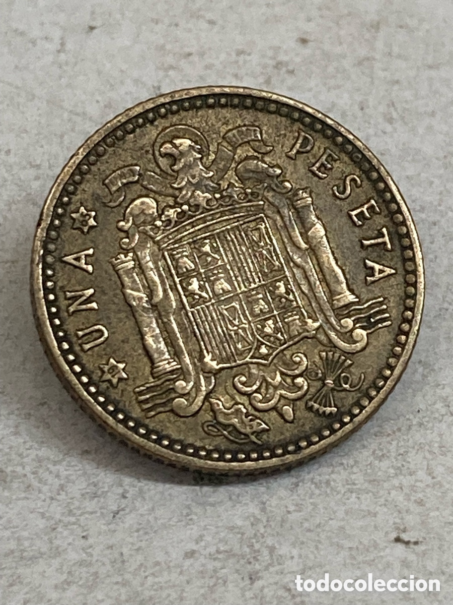 Monedas Franco: Moneda 1 peseta 1963 E65 V41 - Foto 2