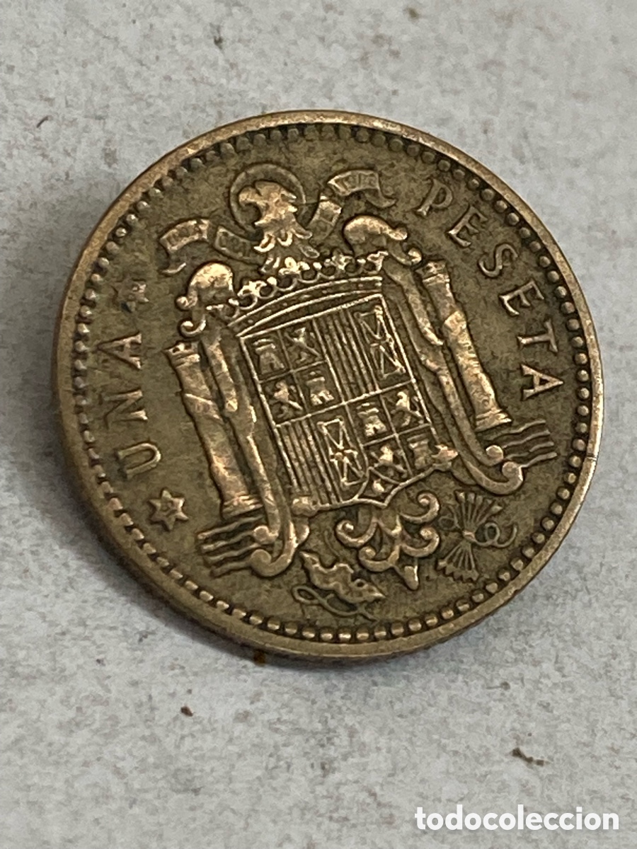 Monedas Franco: Moneda 1 peseta 1963 E65 V41 - Foto 2