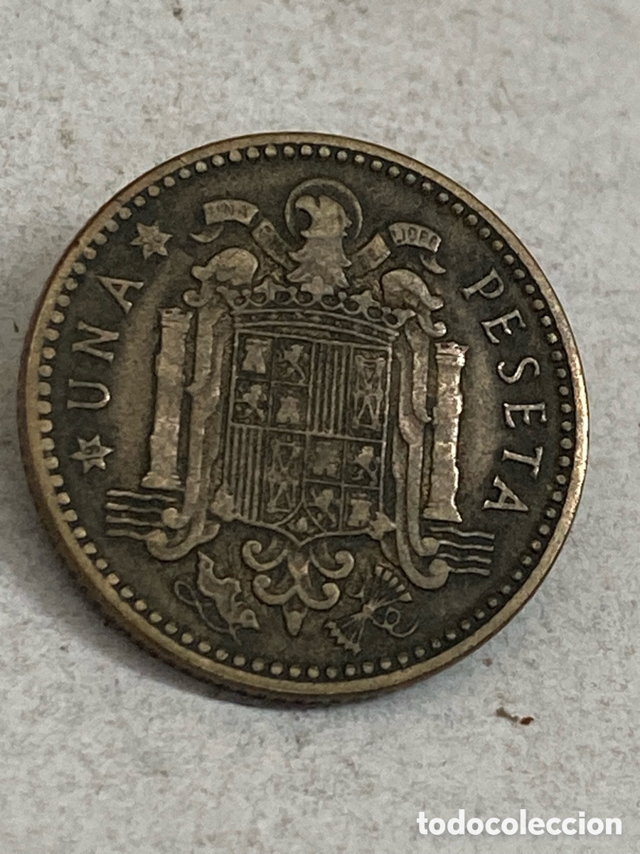 Monedas Franco: Moneda 1 peseta 1953 E56 V41 - Foto 2