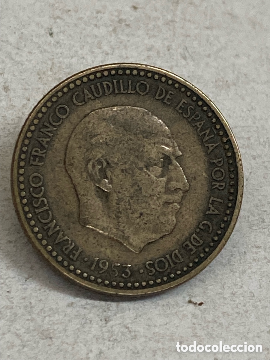 Monedas Franco: Moneda 1 peseta 1953 E56 V41 - Foto 1