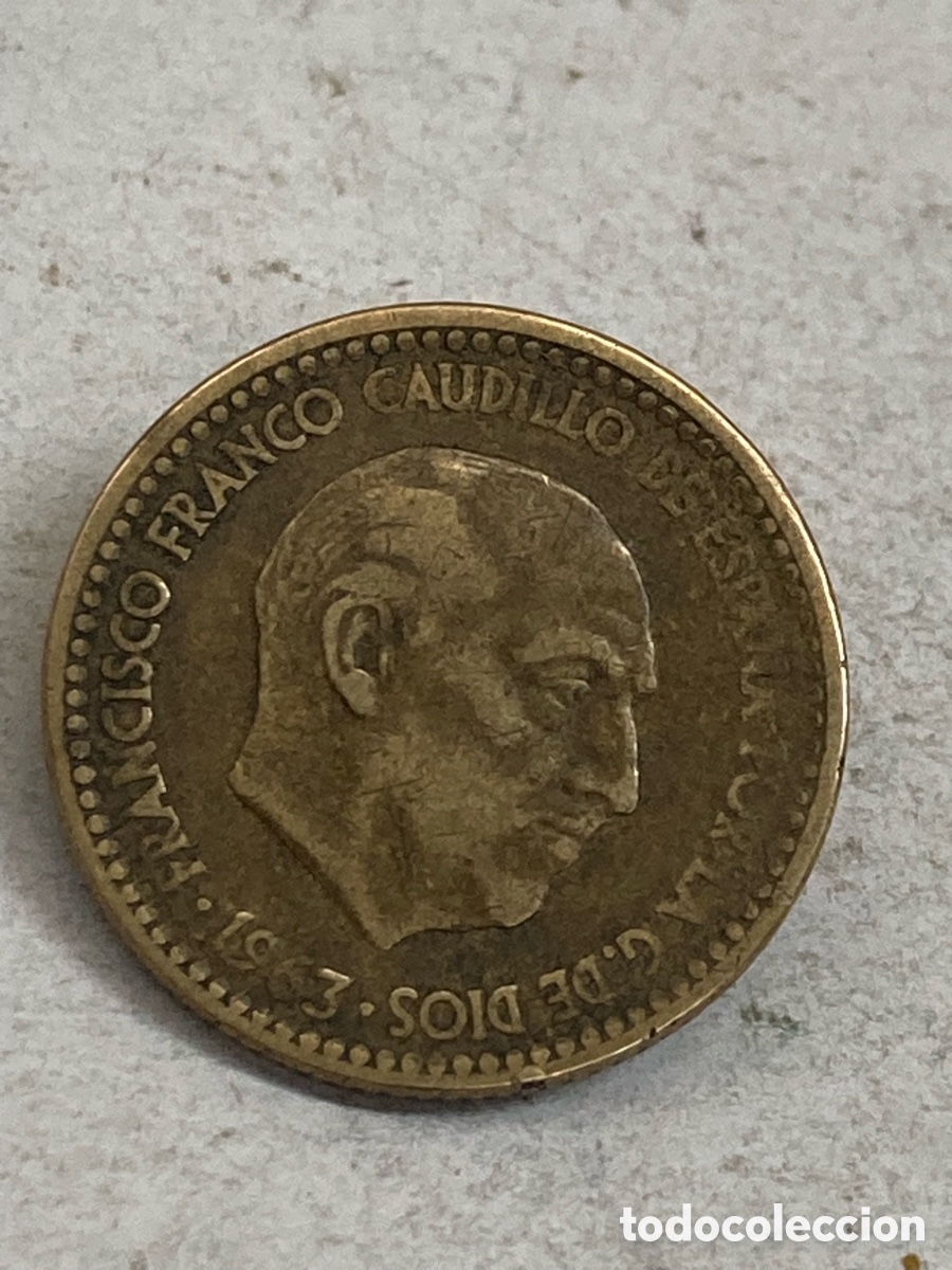 Monedas Franco: Moneda 1 peseta 1963 V41 - Foto 1