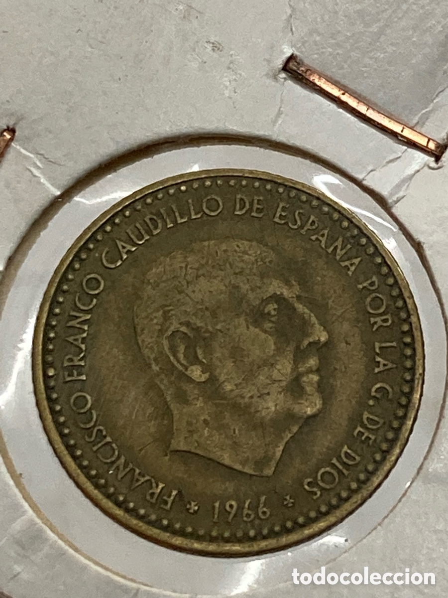 Monedas Franco: Moneda 1 peseta 1966 E68 /V41 - Foto 1