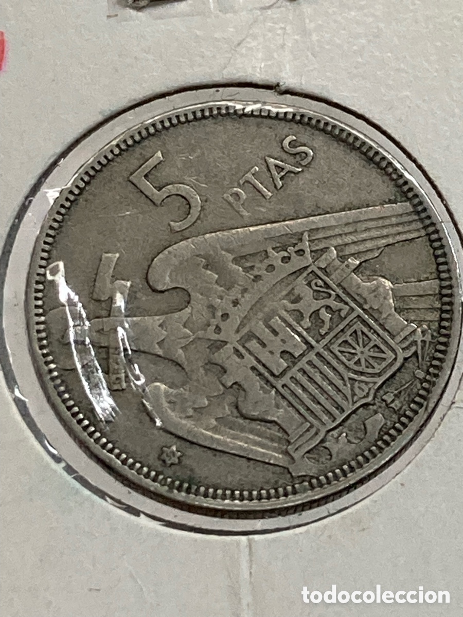 Monedas Franco: Moneda 5 pesetas 1957 E59 /X51 - Foto 1