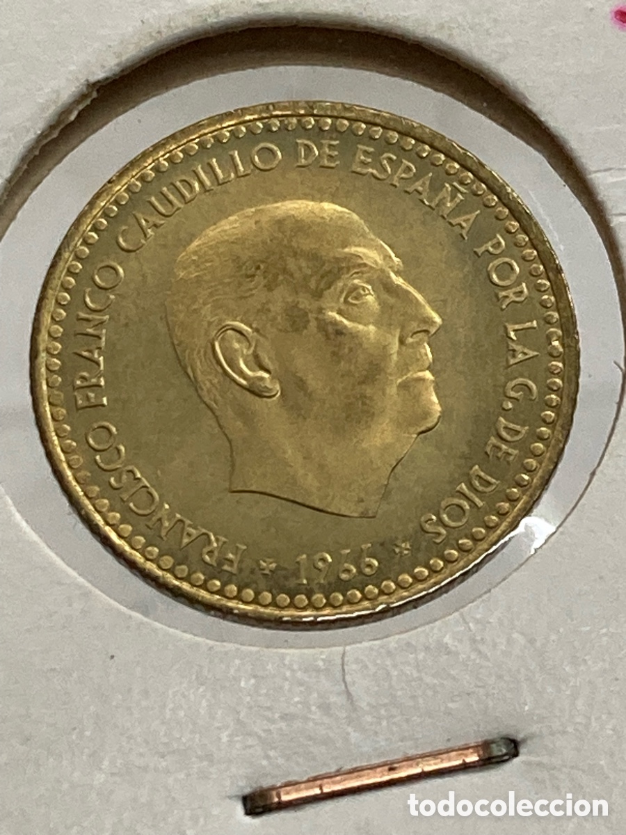 Monedas Franco: Moneda 1 pesetas 1966 E73 /X52 - Foto 1