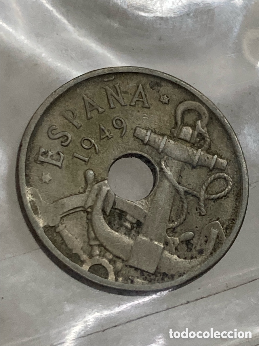 Monedas Franco: Moneda 25 c&eacute;ntimos 1949 - Foto 1