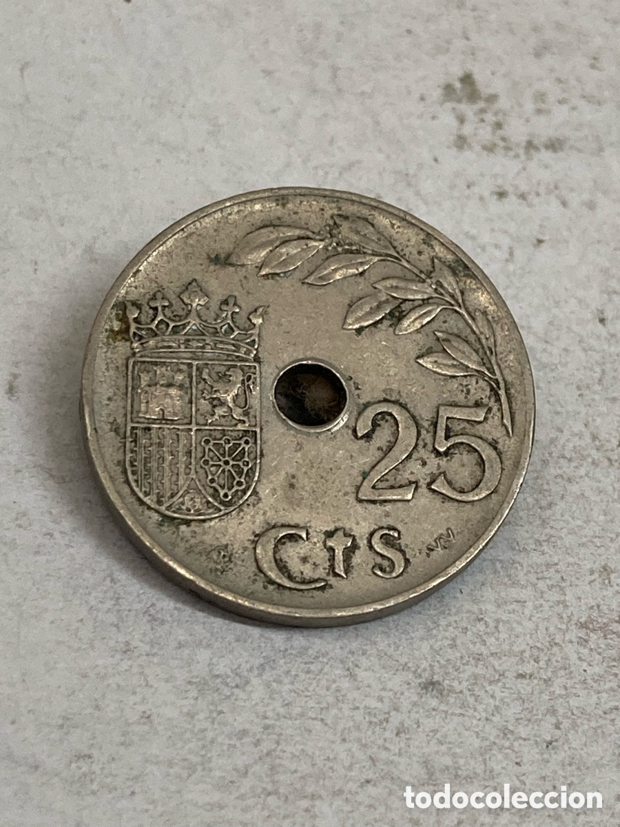 Monedas Franco: Moneda 25 Cts 1937 L59 - Foto 1