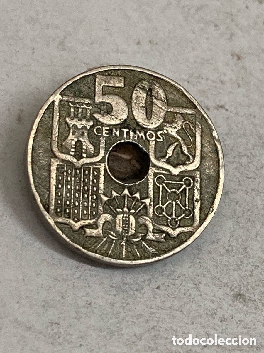 Monedas Franco: Moneda 50 c&eacute;ntimos 1949 L59 - Foto 1
