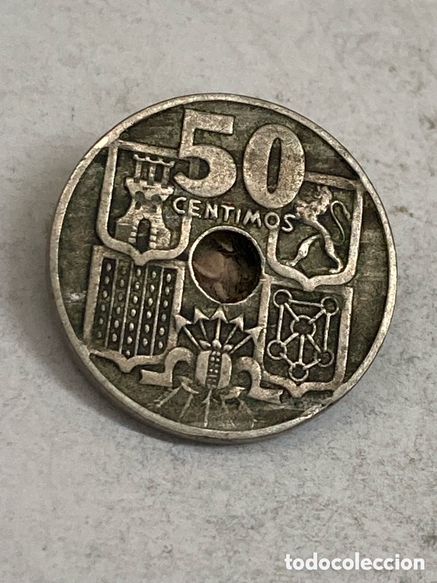 Monedas Franco: Moneda 50cts 1949 L59 - Foto 2