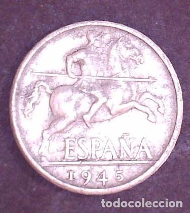 Monedas Franco: moneda de 10 centimos a&ntilde;o 1945 - Foto 1