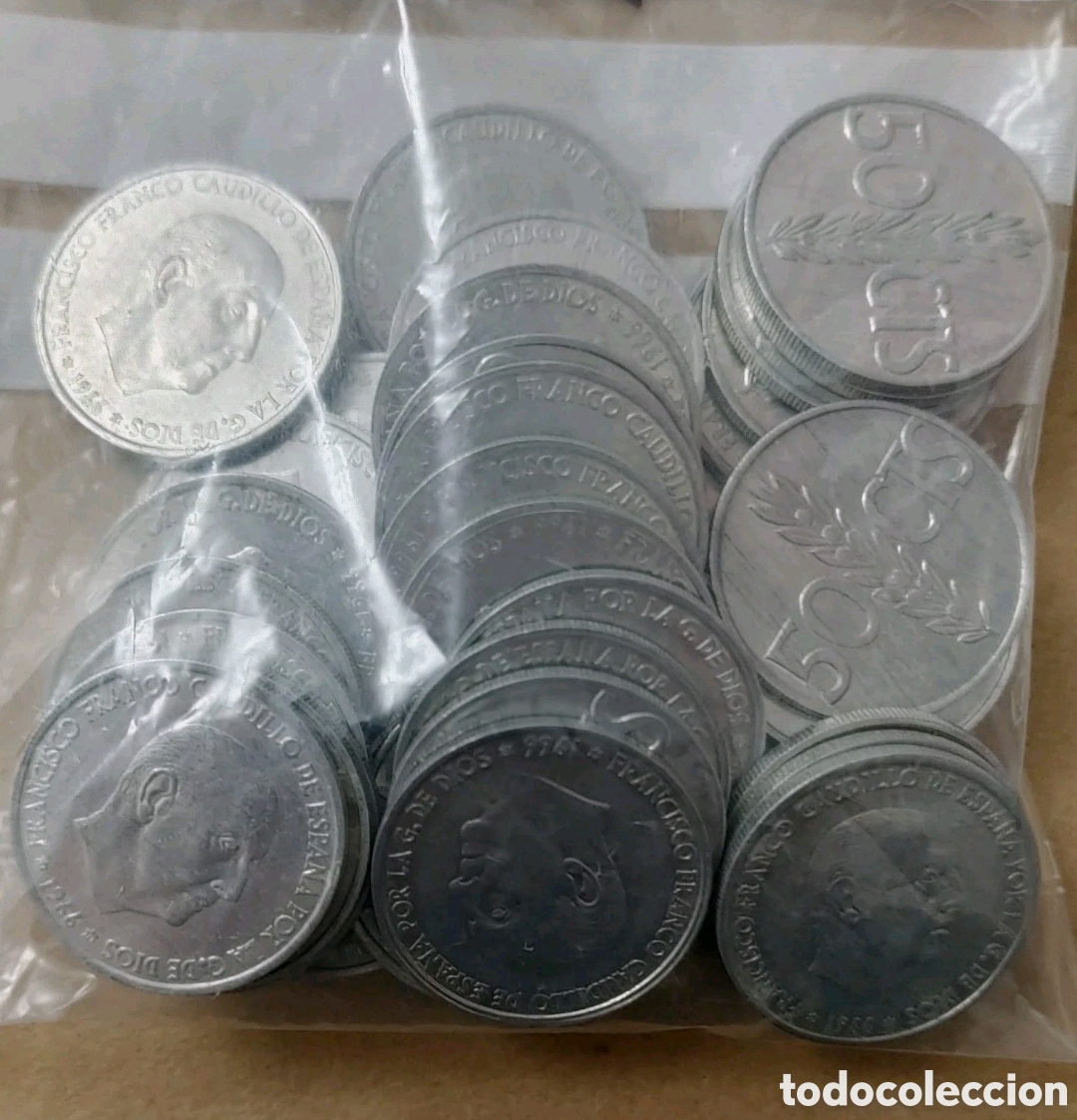 Monedas Franco: 50 MONEDAS DE 50 CTMS 1966 S/C - Foto 1