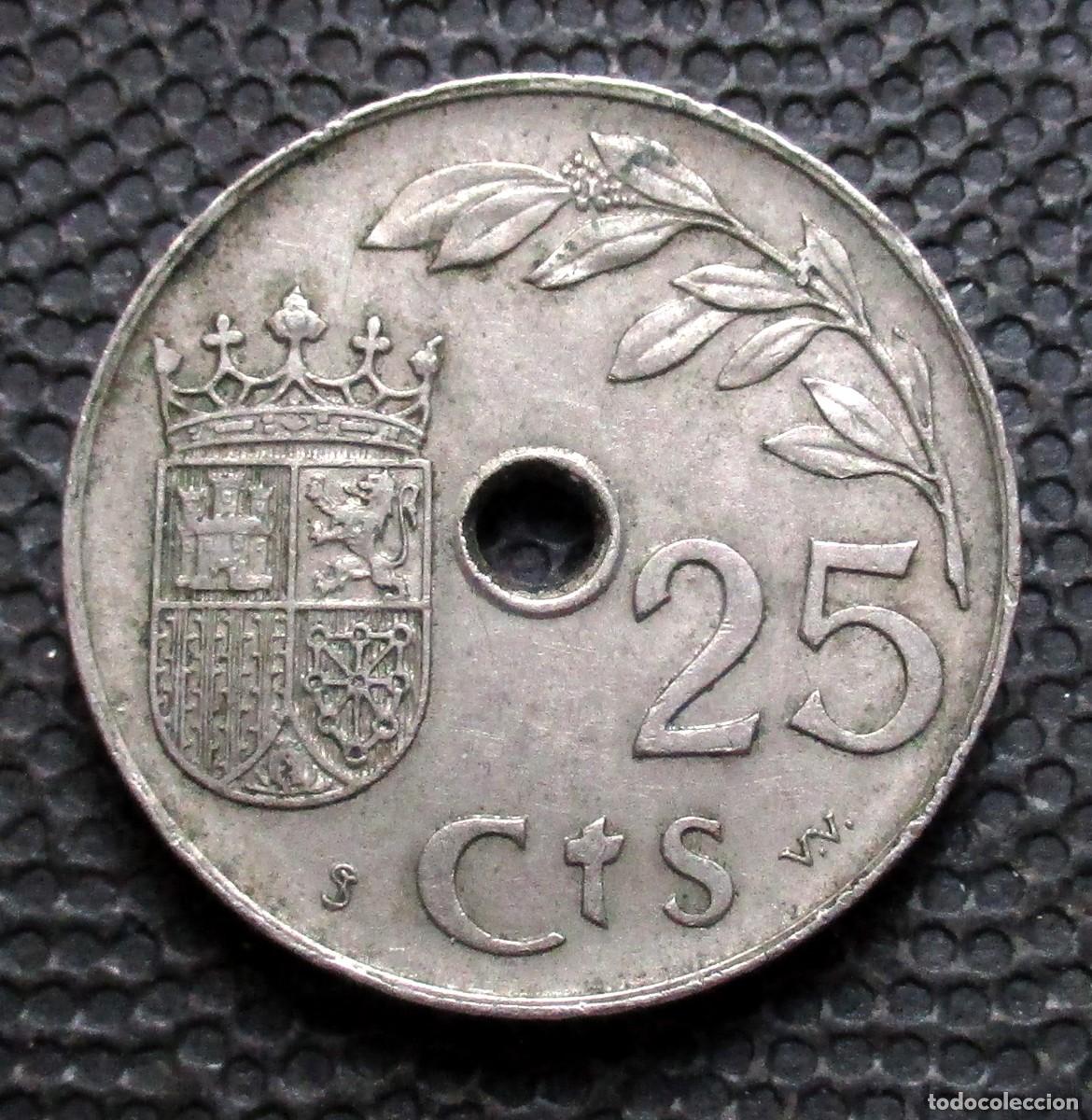 Monedas Franco: 25 CENTIMOS 1937 (Ref. 4) - Foto 2