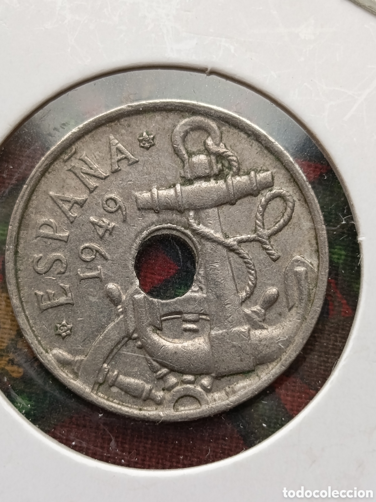 Monedas Franco: Moneda 50 C&eacute;ntimos Espa&ntilde;a 1949*62 - Foto 3
