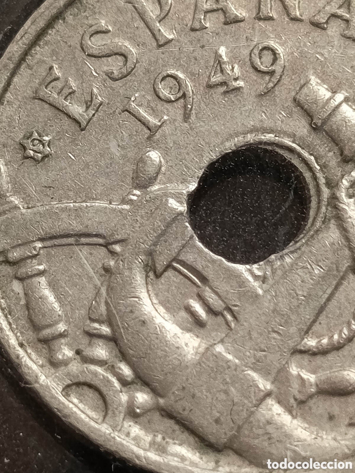 Monedas Franco: Moneda 50 C&eacute;ntimos Espa&ntilde;a 1949*62 - Foto 4