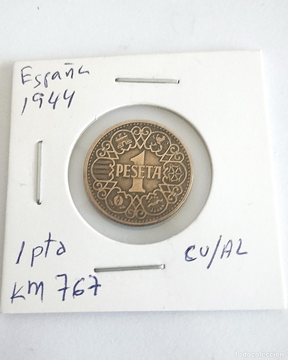 Monedas Franco: Moneda de una peseta 1944 - Foto 1