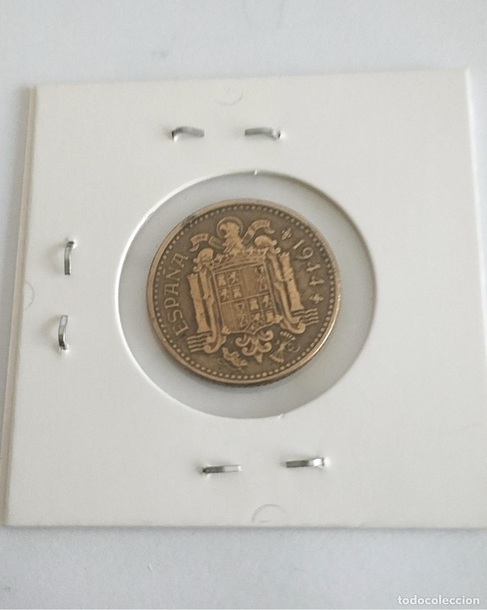 Monedas Franco: Moneda de una peseta 1944 - Foto 2