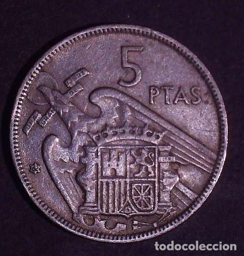 Monedas Franco: 5 pesetas a&ntilde;o 1957*62 - Foto 3