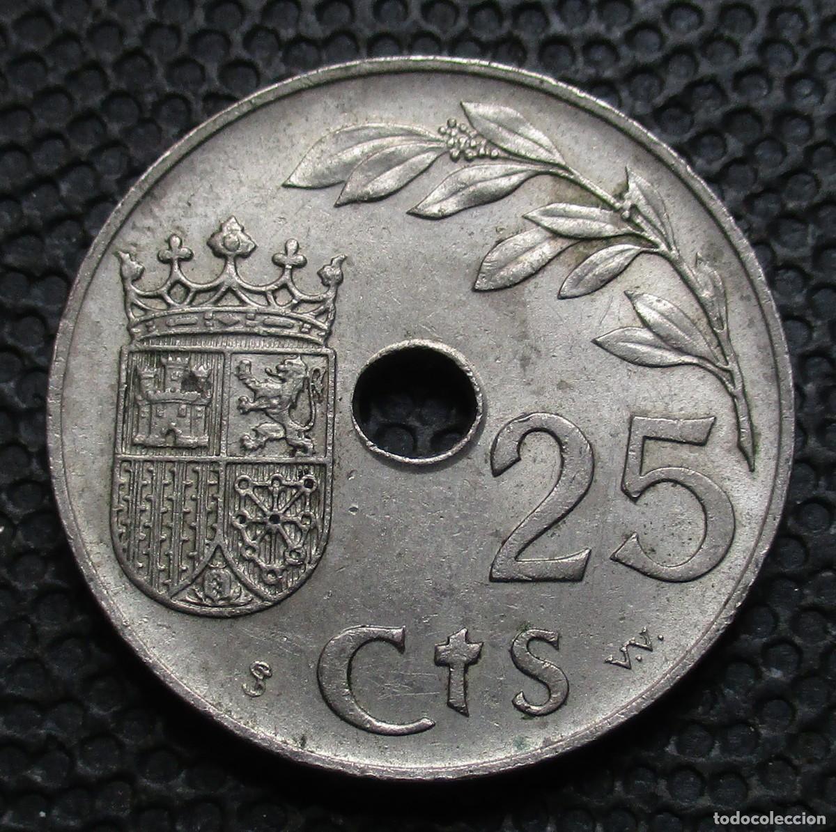 Monedas Franco: 25 CENTIMOS 1937 (REF. 5) - Foto 2