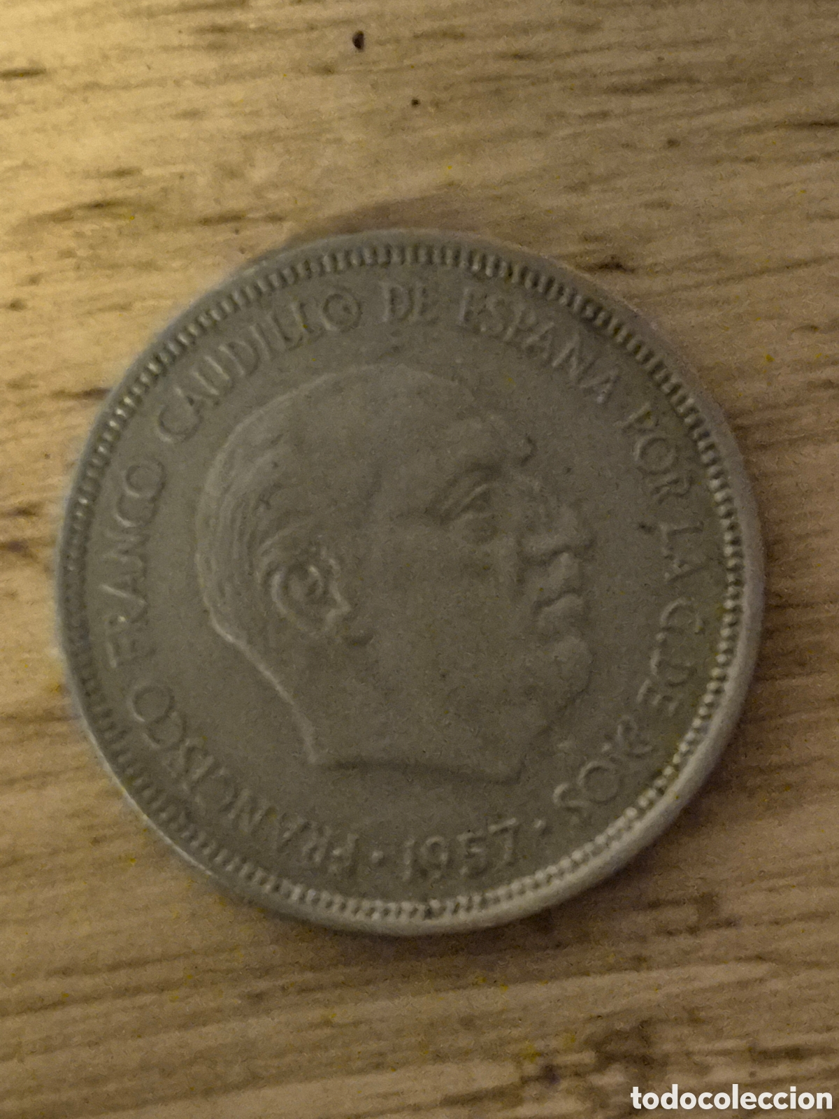 Monedas Franco: Moneda 5 pesetas 1957 - Foto 2