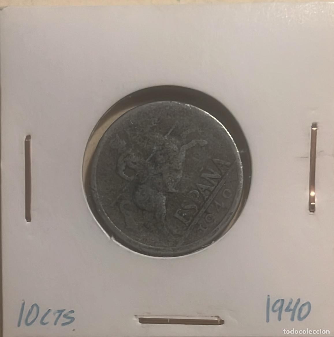 Monedas Franco: ESPA&Ntilde;A 10 CENTIMOS 1940. CIRCULADA - Foto 1