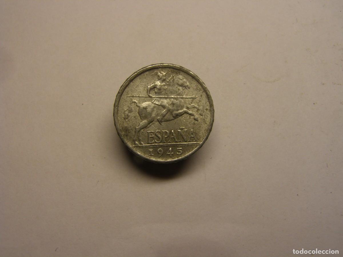 Monedas Franco: Moneda 5 c&eacute;ntimos, Espa&ntilde;a, a&ntilde;o 1945. - Foto 1