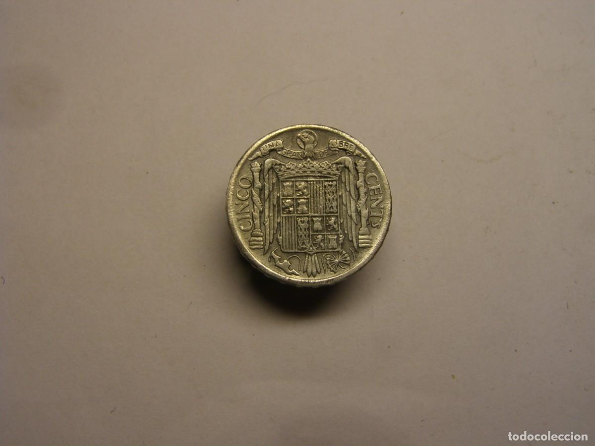 Monedas Franco: Moneda 5 c&eacute;ntimos, Espa&ntilde;a, a&ntilde;o 1941. - Foto 3