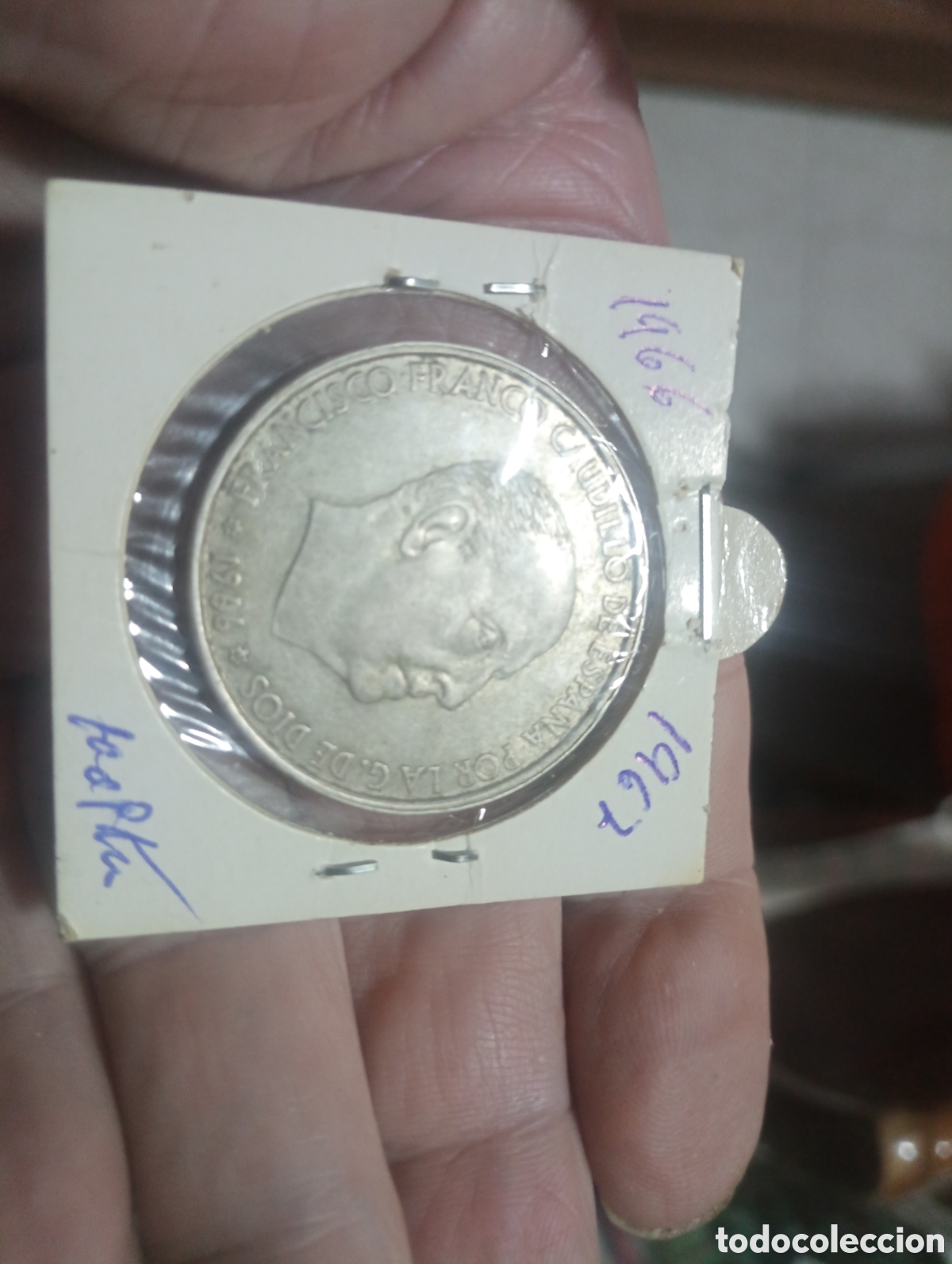 Monedas Franco: Moneda plata de 100 pesetas de 1966 1967 - Foto 3