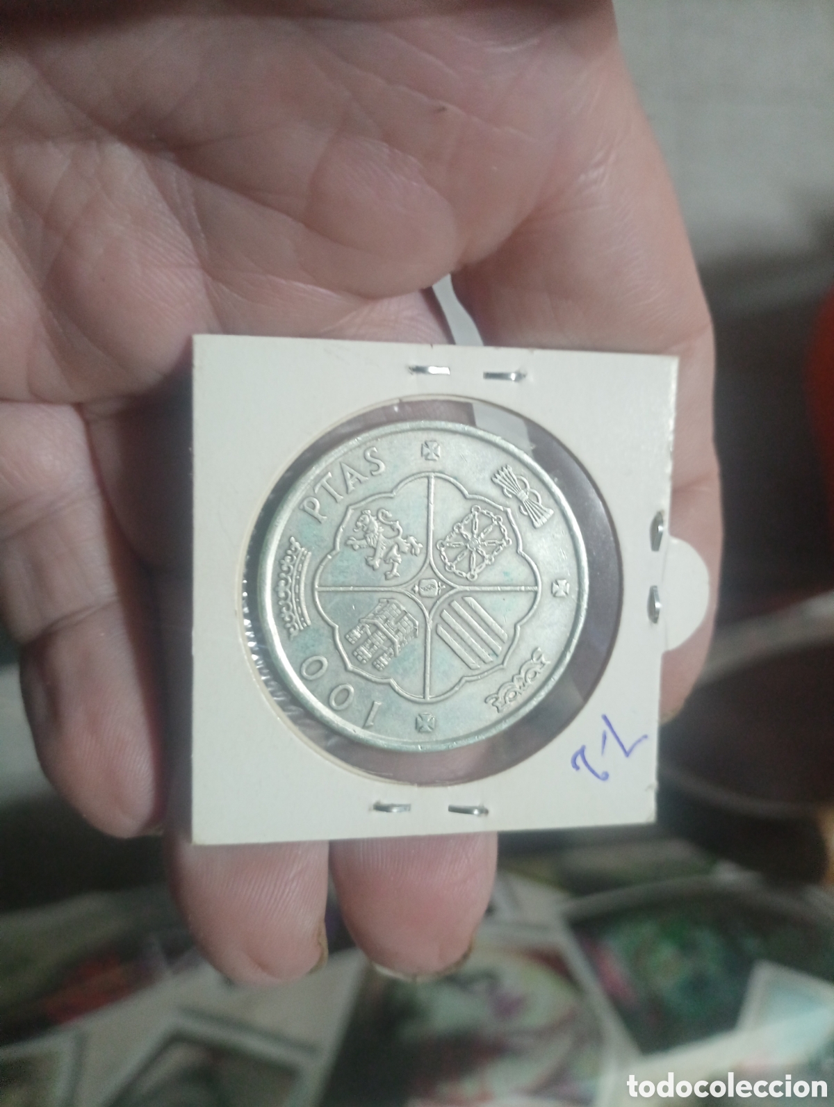 Monedas Franco: Moneda plata de 100 pesetas de 1966 67 - Foto 2