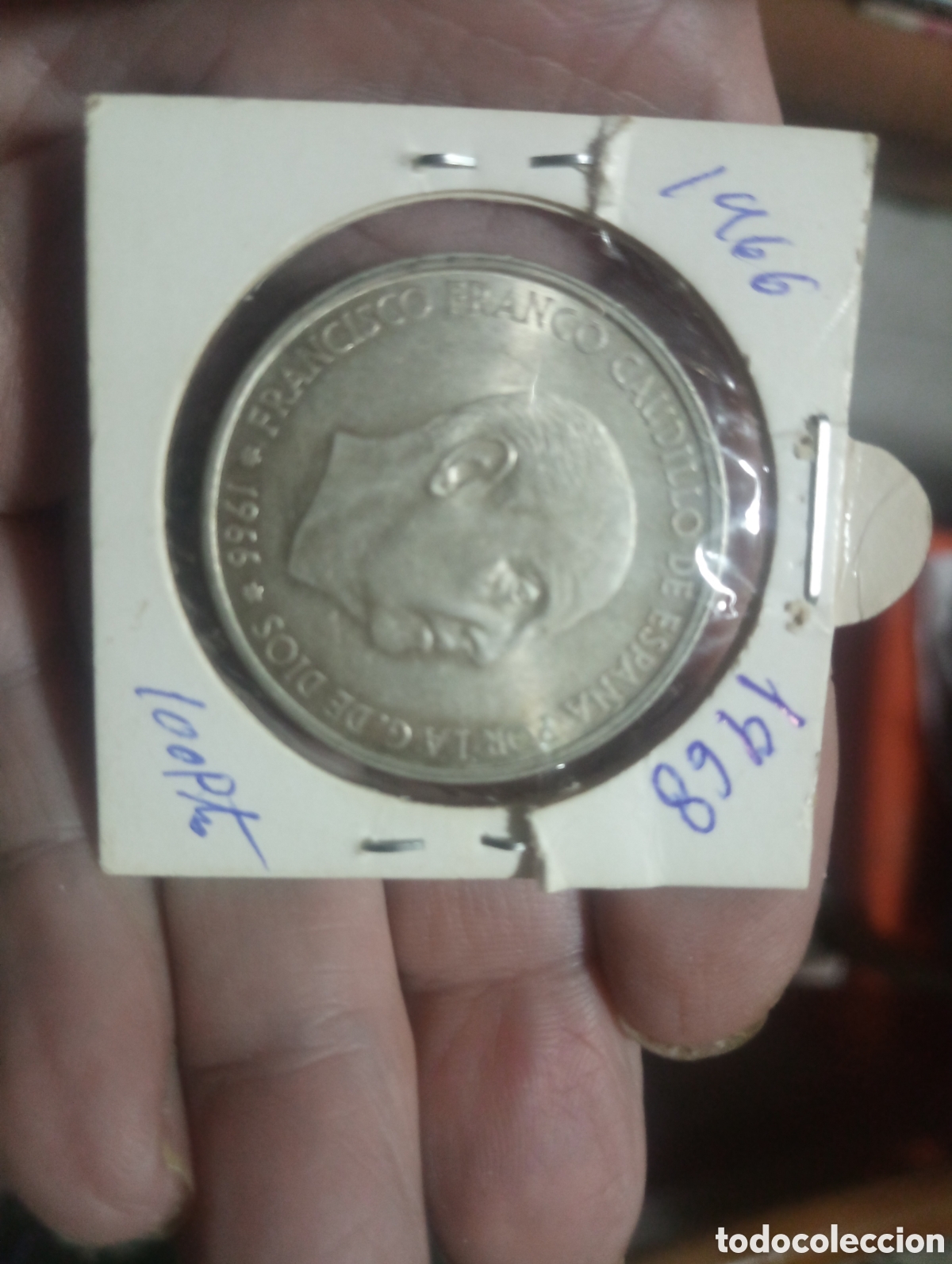 Monedas Franco: Moneda plata de 100 pesetas de 1966 68 - Foto 3