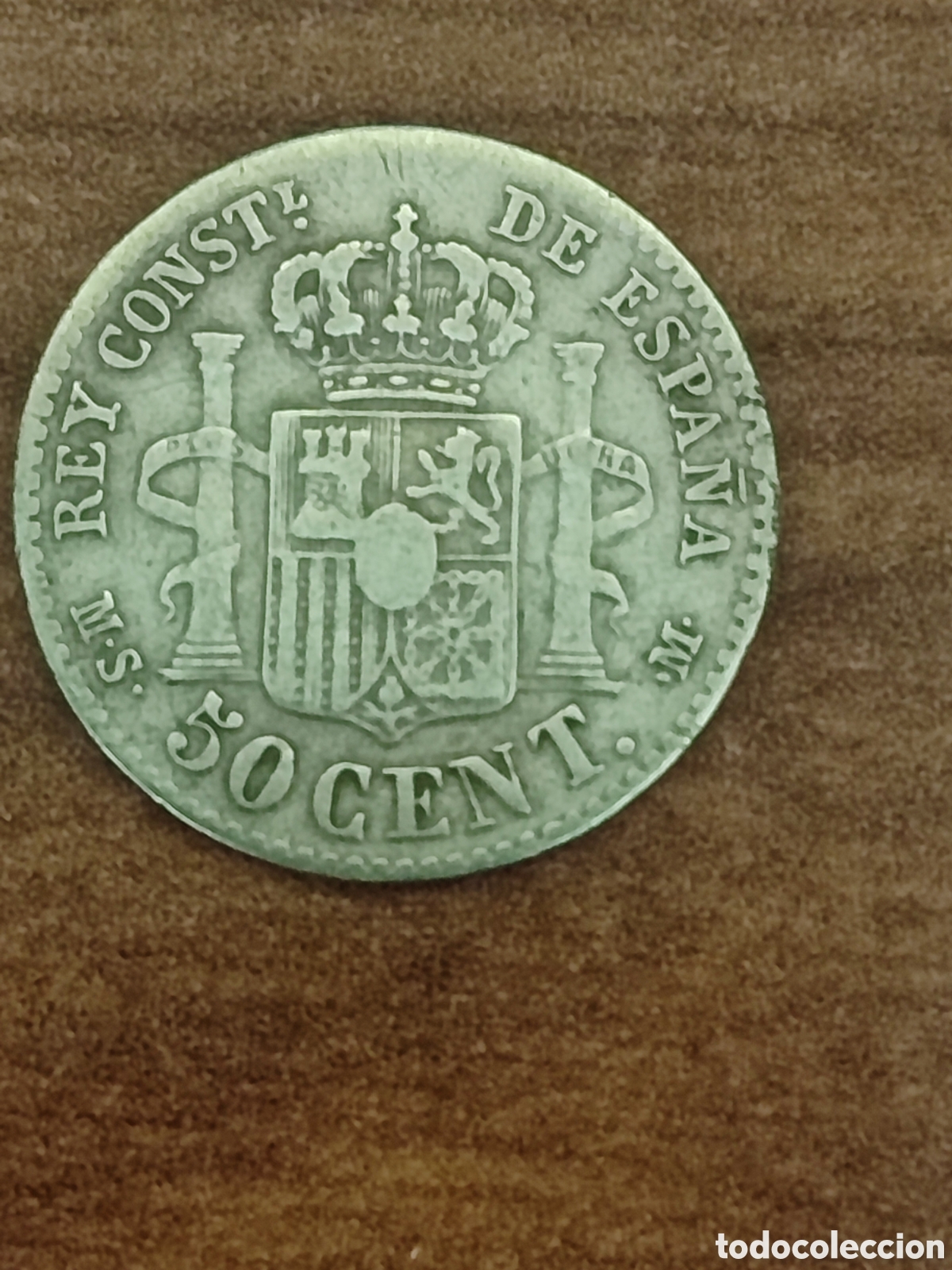 Monedas Franco: 50 c&eacute;ntimos Alfonso XII 1885 - Foto 2