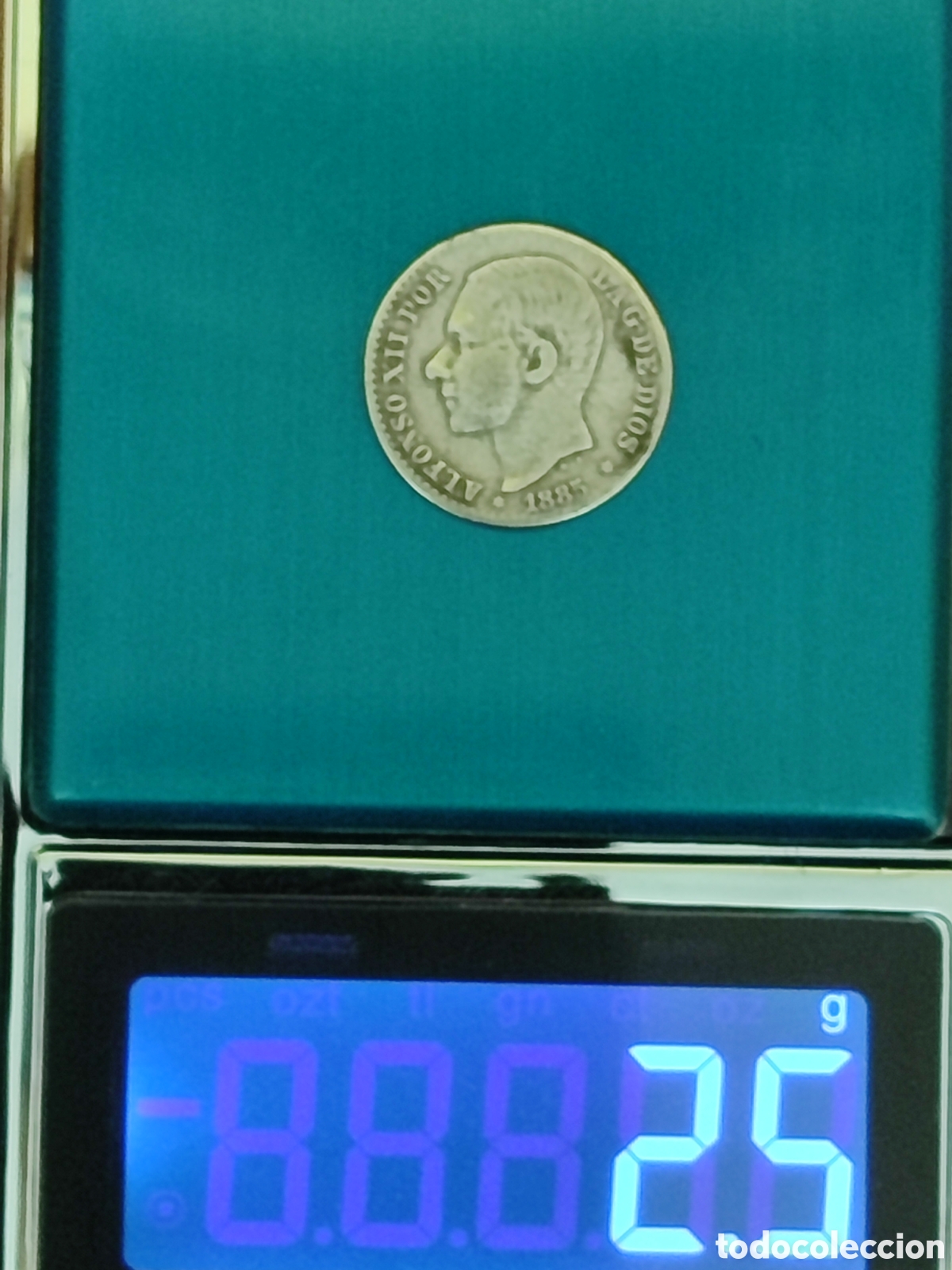 Monedas Franco: 50 c&eacute;ntimos Alfonso XII 1885 - Foto 4