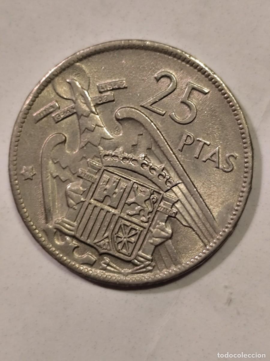 Monedas Franco: Moneda de 25 pesetas de 1957*69 - Foto 3