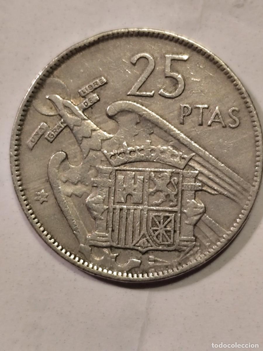 Monedas Franco: Moneda de 25 pesetas de 1957*64 - Foto 1